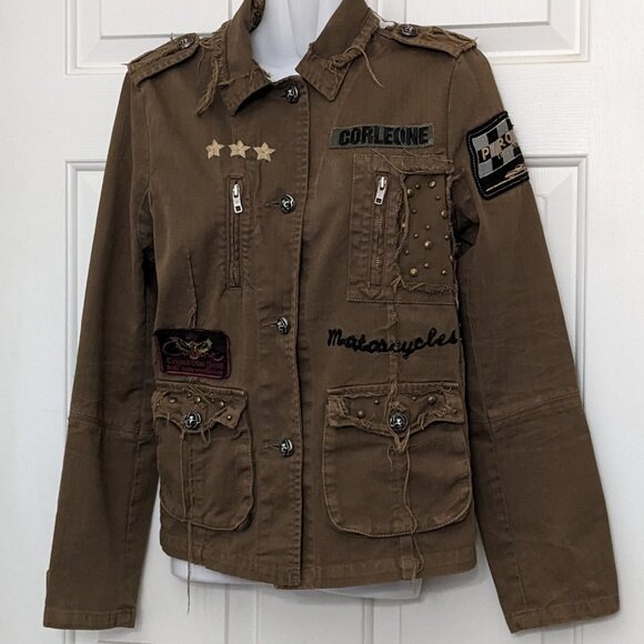 Brown Military Style Jacket - Picture 1 of 16